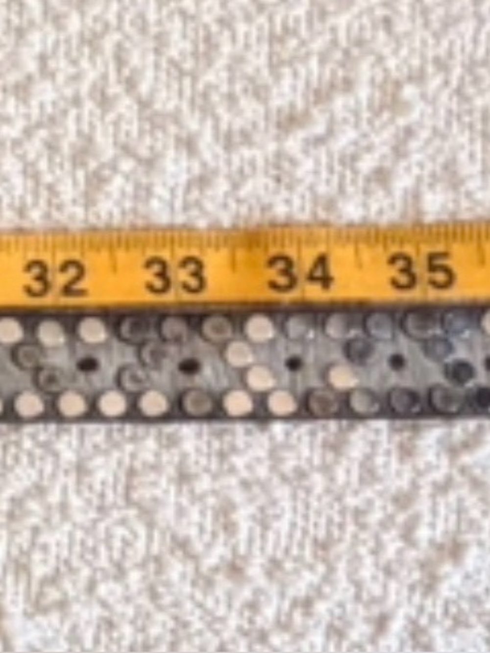 Belt Gray Studded Leather Belt Made In Germany Size S / 85 B.Belt - Picture 5 of 5